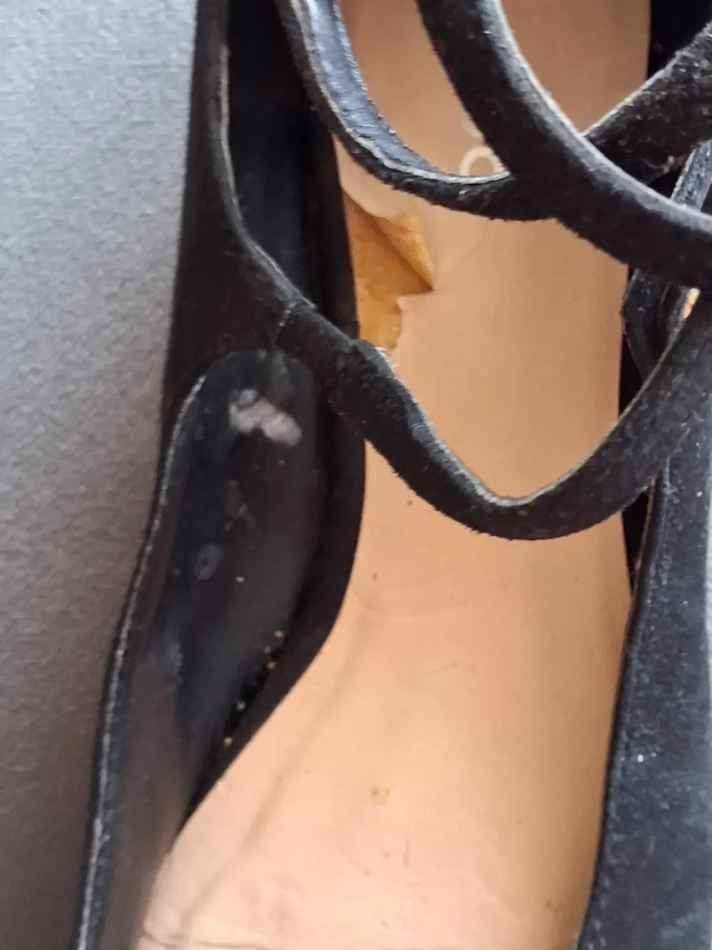 Aldo Women's Black Pointed Ankle-Strap Flats